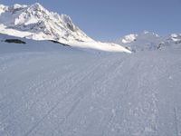 Winter landscape with snowy mountains in France