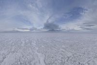 Winter Landscape in Utah: Mountain and Ice Lake