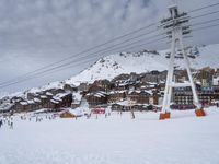 Winter Landscape View of the French Alps