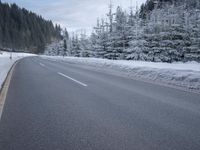 Winter morning drive on an icy road in Germany