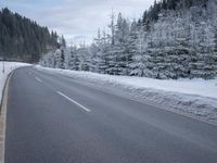 Winter morning drive on an icy road in Germany