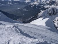 Winter Mountain Landscape Overlooking Valley in the French Alps