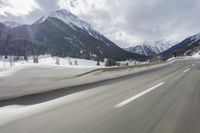 Winter Mountain Road in Germany