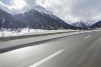 Winter Mountain Road in Germany