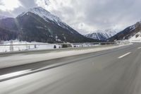 Winter Mountain Road in Germany