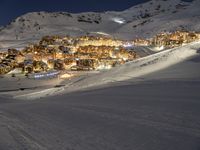 Winter Night in French Alps Mountain Landscape 004