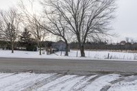 Winter Road in Ontario: Covered in Snow and Ice