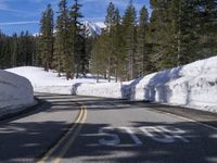 Winter Road in California: Clear Sky and Snow