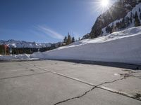 Winter road in California, USA