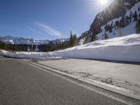 Winter road in California, USA