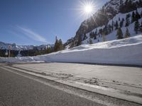 Winter road in California, USA