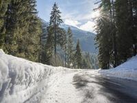 Winter Road in the German Alps: A Stunning Landscape