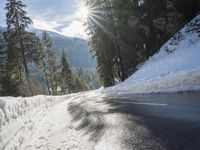 Winter Road in the German Alps: A Stunning Landscape