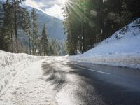 Winter Road in the German Alps: A Stunning Landscape