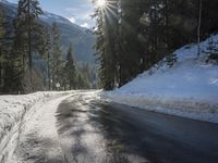 Winter Road in the German Alps: A Stunning Landscape