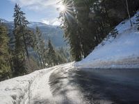Winter Road in the German Alps: A Stunning Landscape