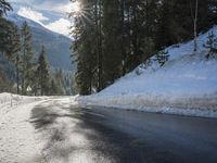 Winter Road in the German Alps: A Stunning Landscape