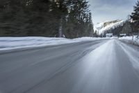 Winter Road in Germany: Snow-Clad Trees Along the Way