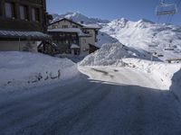 Winter Road in the Alps, France