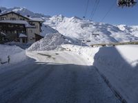 Winter Road in the Alps, France