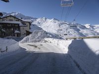 Winter Road in the Alps, France