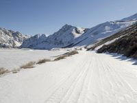 A Winter Road Through the Mountain Landscape