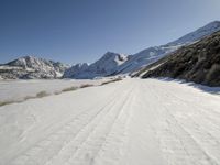 A Winter Road Through the Mountain Landscape