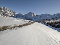 A Winter Road Through the Mountain Landscape