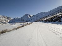 A Winter Road Through the Mountain Landscape