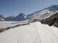A Winter Road Through the Mountain Landscape