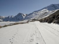 A Winter Road Through the Mountain Landscape