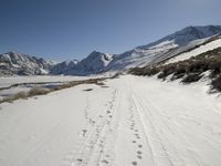 A Winter Road Through the Mountain Landscape