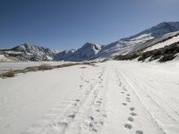 A Winter Road Through the Mountain Landscape