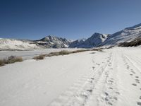 A Winter Road Through the Mountain Landscape