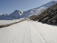 A Winter Road Through the Mountain Landscape
