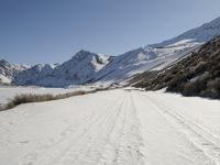 A Winter Road Through the Mountain Landscape