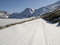 A Winter Road Through the Mountain Landscape