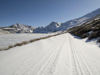 A Winter Road Through the Mountain Landscape