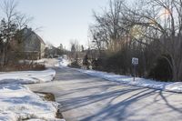 Winter Road in Ontario: Residential Day