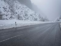 Winter Road: Snowy Mountain Pass