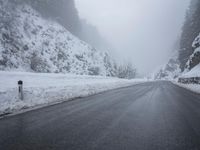 Winter Road: Snowy Mountain Pass