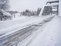 Winter Road in Sweden