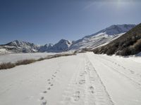 Winter Road Through Mountains