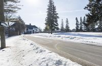 Winter Road in USA and Canada: Covered in Snow