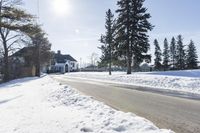 Winter Road in USA and Canada: Covered in Snow