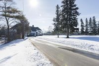 Winter Road in USA and Canada: Covered in Snow