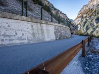 Winter Road View in the Alps, Italy