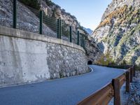 Winter Road View in the Alps, Italy