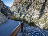Winter Road View in the Alps, Italy