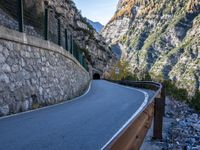 Winter Road View in the Alps, Italy